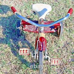 Super RARE Ride Vintage 1950's AMF Junior Rocket Tricycle Red & White Pedals