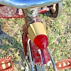 Super RARE Ride Vintage 1950's AMF Junior Rocket Tricycle Red & White Pedals