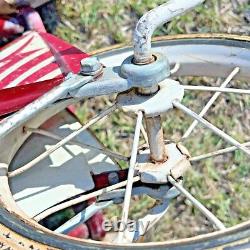 Super RARE Ride Vintage 1950's AMF Junior Rocket Tricycle Red & White Pedals
