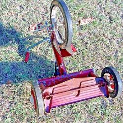 Super RARE Ride Vintage 1950's AMF Junior Rocket Tricycle Red & White Pedals
