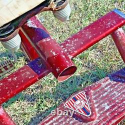 Super RARE Ride Vintage 1950's AMF Junior Rocket Tricycle Red & White Pedals