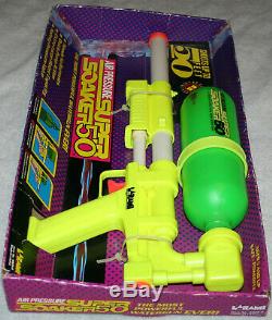 Super Soaker 50 Larami Watergun Vintage 1990 Sealed On Card New Old Stock Gun