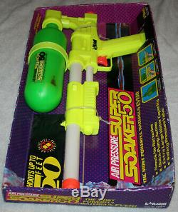 Super Soaker 50 Larami Watergun Vintage 1990 Sealed On Card New Old Stock Gun