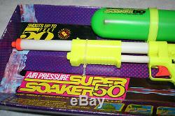 Super Soaker 50 Larami Watergun Vintage 1990 Sealed On Card New Old Stock Gun