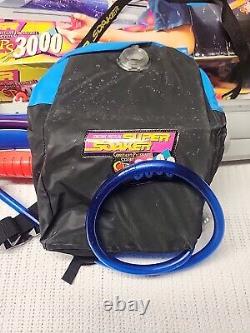 Super Soaker CPS 3000 Backpack Complete Larami 1997 VTG Yellow Box Ultra RARE