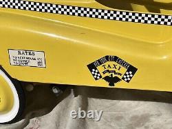 Super Taxi Cab Pedal Car 1950s Style Vintage Toy Gearbox Made Iowa Ready to Roll