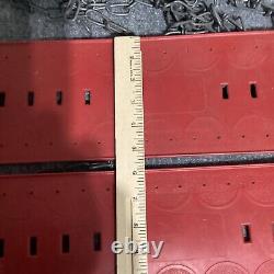 Swing Set of 2 Vintage Red Plastic Playground With Original Chain Patent 3897056