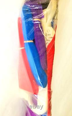 TRLBY Stunt Kite Triple Stack (red blue purple) Vintage Original Ships FREE