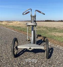 Trike Pedal Tricycle Aluminum Frame Mid Century Vintage Childs Ride On Toy