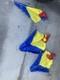 Triple STACK- PETER POWELL kites early vintage USA 4' Clean Bright Color