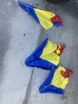 Triple STACK- PETER POWELL kites early vintage USA 4' Clean Bright Color