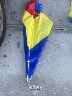 Triple STACK- PETER POWELL kites early vintage USA 4' Clean Bright Color