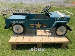 USAF United States Air Force Vintage Jeep Pedal Car