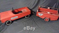 U-Haul Pedal Car&Uhaul Trailer-RARE-Only Uhaul combo on eBay! -local P/U Vintage