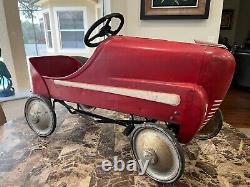 Ultra RARE 1940's Peddle Car Amazing find Vintage ANTIQUE NASH WILLYs Auto Red