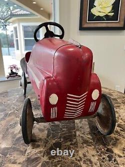 Ultra RARE 1940's Peddle Car Amazing find Vintage ANTIQUE NASH WILLYs Auto Red