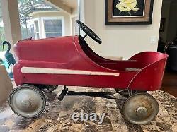 Ultra RARE 1940's Peddle Car Amazing find Vintage ANTIQUE NASH WILLYs Auto Red