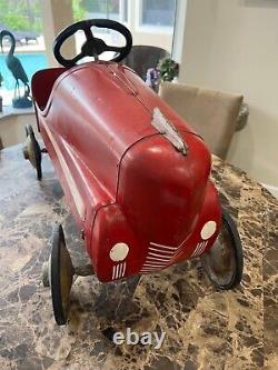 Ultra RARE 1940's Peddle Car Amazing find Vintage ANTIQUE NASH WILLYs Auto Red