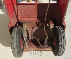 Unrestored Vintage 1930's-40's STEELCRAFT CHRYSLER AIRFLOW FIRE TRUCK Pedal Car