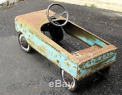 Unrestored Vintage Metal Pedal Car, Pacer on side