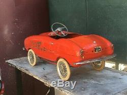 VERY RARE VINTAGE 60's GIORDANI ITALY MASERATI PEDAL CAR RED 100% ORIGINAL VGC