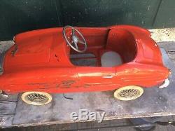 VERY RARE VINTAGE 60's GIORDANI ITALY MASERATI PEDAL CAR RED 100% ORIGINAL VGC