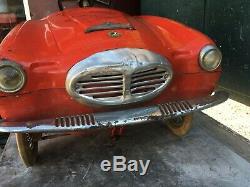 VERY RARE VINTAGE 60's GIORDANI ITALY MASERATI PEDAL CAR RED 100% ORIGINAL VGC