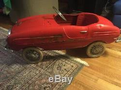 VERY RARE VINTAGE 60's GIORDANI ITALY MASERATI PEDAL CAR RED 100% ORIGINAL VGC