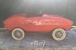 VERY RARE VINTAGE 60's GIORDANI ITALY MASERATI PEDAL CAR RED 100% ORIGINAL VGC