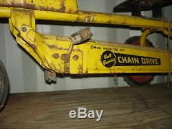 VERY RARE VINTAGE METAL MURRAY TRACTOR BALL BEARING CHAIN DRIVE DUAL TONE PEDDLE