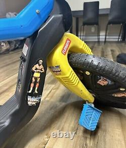 VERY RARE! Vintage 1988 WWF Power Cycle Playskool Ride-On Big Wheel