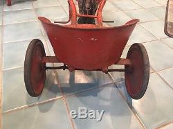 Vintage 1940's Mobo Toys Sulky Cart Horse Buggy Ride On Pedal Car