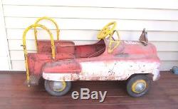 VINTAGE 1950's MURRAY FIRE TRUCK PEDAL CAR