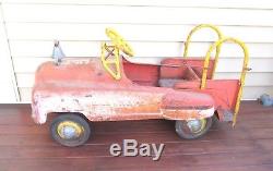 VINTAGE 1950's MURRAY FIRE TRUCK PEDAL CAR