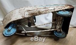 VINTAGE 1960s MURRAY DOLPHIN BOAT PEDAL CAR ORIGINAL UNRESTORED