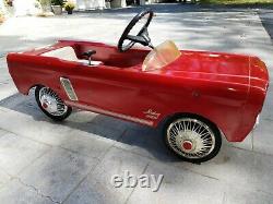 VINTAGE 1965 MUSTANG PEDAL CAR, FORD DEALER PROMO! ORIGINAL and UNRESTORED