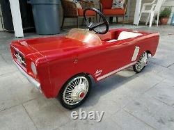 VINTAGE 1965 MUSTANG PEDAL CAR, FORD DEALER PROMO! ORIGINAL and UNRESTORED