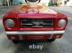 VINTAGE 1965 MUSTANG PEDAL CAR, FORD DEALER PROMO! ORIGINAL and UNRESTORED