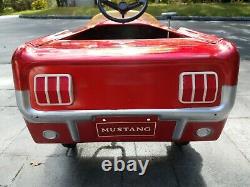 VINTAGE 1965 MUSTANG PEDAL CAR, FORD DEALER PROMO! ORIGINAL and UNRESTORED