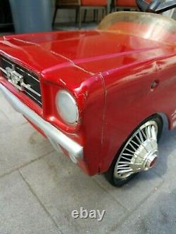 VINTAGE 1965 MUSTANG PEDAL CAR, FORD DEALER PROMO! ORIGINAL and UNRESTORED