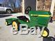 VINTAGE ALL ORIGINAL JOHN DEERE 520 ERTL CHILD'S PEDAL TRACTOR WITH TRAILER