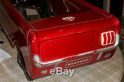 VINTAGE AMF MUSTANG 1965 JUNIOR PEDAL CAR ORIGINAL PAINT, RED, 3 SPEED, CAN SHIP