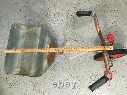 VINTAGE ANGELES TRICYCLE RICKSHAW 1970 galvanized STEEL RARE taxi trike wagon