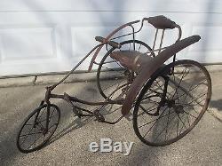 VINTAGE ANTIQUE CHILD TRICYCLE VELOCIPEDE CIRCA 1900