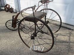 VINTAGE ANTIQUE CHILD TRICYCLE VELOCIPEDE CIRCA 1900