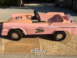 VINTAGE Child Size Pink Thunderbird Seven Up Pedal Car-Very Rare