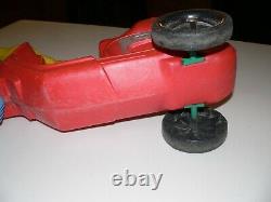 VINTAGE EMPIRE TRIKE BIKE RIDE ON TOY PLASTIC BLOW MOLD Red Yellow Rough Shape