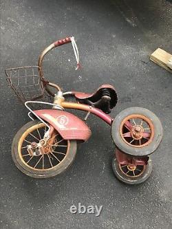 VINTAGE MURRAY FULL BALL BEARING TRICYCLE TWO STEP 1960'S Needs Restoration
