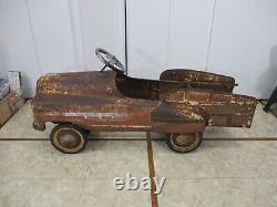 VINTAGE MURRAY PEDAL CAR RANCH STATION WAGON with SAD FACE Ready for RESTORATION