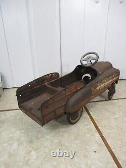 VINTAGE MURRAY PEDAL CAR RANCH STATION WAGON with SAD FACE Ready for RESTORATION